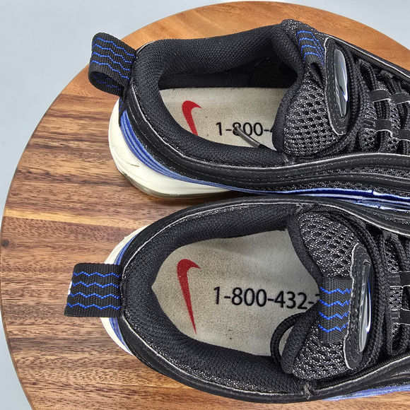 Nike Air Max 97 Shoes Men's 9 Royal Blue Black Lace Up Low Top Athletic Sneakers - Picture 7 of 9